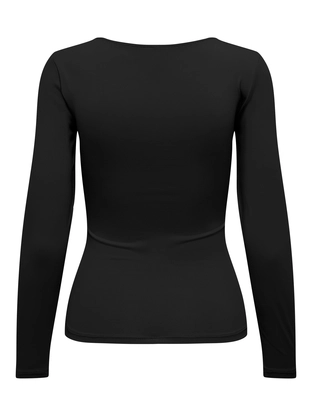ONLY ONLEA L/S 2-WAY DEEP NECK TOP JRS N