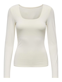 ONLY ONLEA L/S 2-WAY DEEP NECK TOP JRS