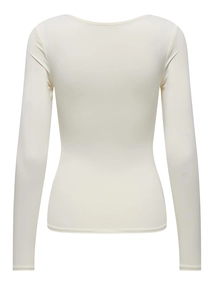 ONLY ONLEA L/S 2-WAY DEEP NECK TOP JRS