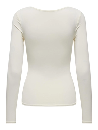 ONLY ONLEA L/S 2-WAY DEEP NECK TOP JRS