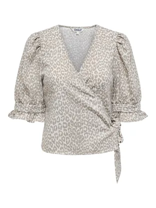 ONLY ONLEMMIA LIFE 2/4 TIE WRAP TOP PNT