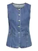 ONLY ONLGIULINA S/L BUTTON WAISTCOAT DNM