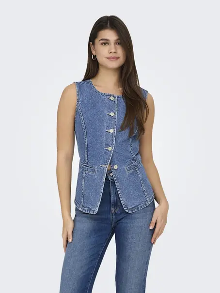 ONLY ONLGIULINA S/L BUTTON WAISTCOAT DNM