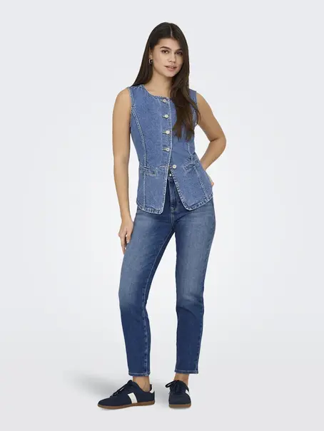 ONLY ONLGIULINA S/L BUTTON WAISTCOAT DNM