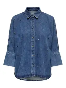 ONLY ONLGRACE 3/4 RHINESTONE MB DNM SHIR