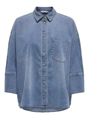 ONLY ONLGRACE 3/4 SL STUD DNM SHIRT GUA