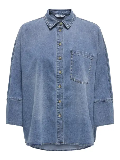 ONLY ONLGRACE 3/4 SL STUD DNM SHIRT GUA