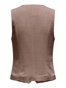 ONLY ONLIRIS-SIESTA S/L LINEN BL VEST TL