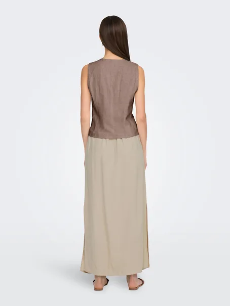 ONLY ONLIRIS-SIESTA S/L LINEN BL VEST TL