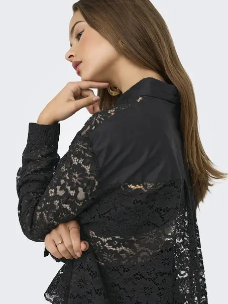 ONLY ONLJILLI LACE MIX SHIRT WVN