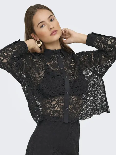 ONLY ONLJILLI LACE MIX SHIRT WVN