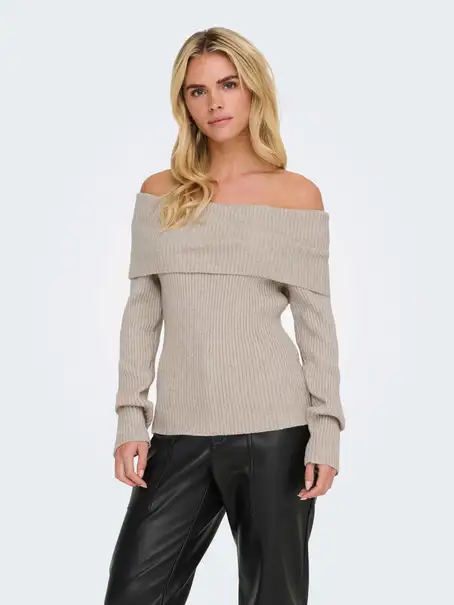ONLY ONLKATIA LS OFF SHOULDER KNT NOOS
