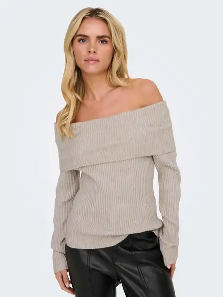 ONLY ONLKATIA LS OFF SHOULDER KNT NOOS