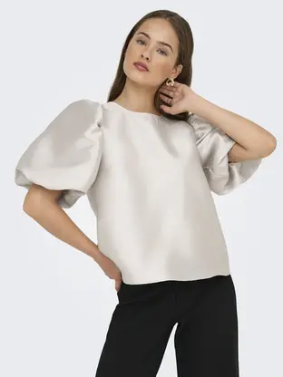 ONLY ONLMANNY 2/4 HEAVY SATIN TOP WVN CS