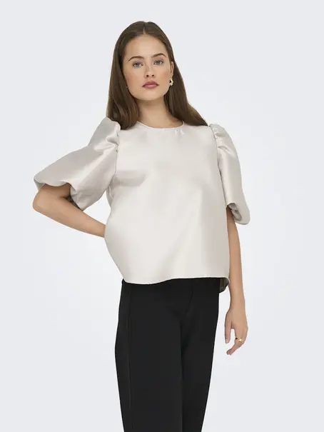 ONLY ONLMANNY 2/4 HEAVY SATIN TOP WVN CS