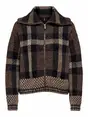 ONLY ONLMAROON LS ZIP COLLAR CARDIGAN KN