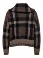 ONLY ONLMAROON LS ZIP COLLAR CARDIGAN KN