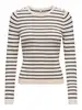 ONLY ONLMILA LS STRIPE BUTTON O-NECK CC