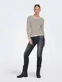 ONLY ONLMILA LS STRIPE BUTTON O-NECK CC