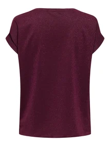 ONLY ONLMOSTER GLITTER S/S TOP JRS
