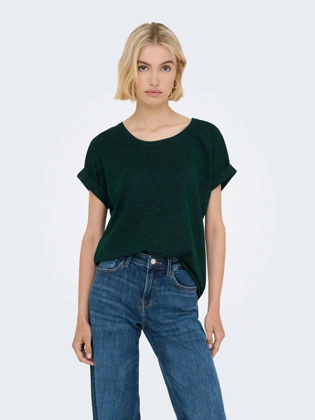 ONLY ONLMOSTER GLITTER S/S TOP JRS