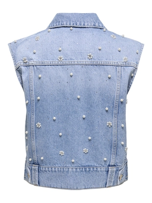ONLY ONLONUR PEARL DECO DNM VEST RED DOT