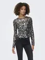 ONLY ONLPALEMA LS LACE SEQUIN TOP WVN