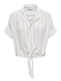 ONLY ONLPAULA LIFE S/S TIE SHIRT WVN NOO