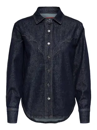 ONLY ONLPICCADILLY LS WEST DNM SHIRT RED