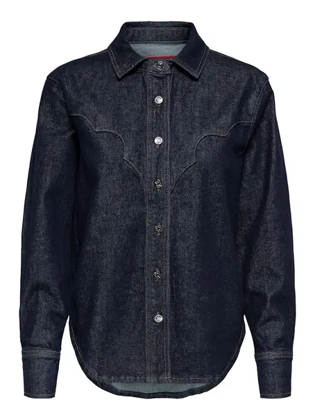 ONLY ONLPICCADILLY LS WEST DNM SHIRT RED