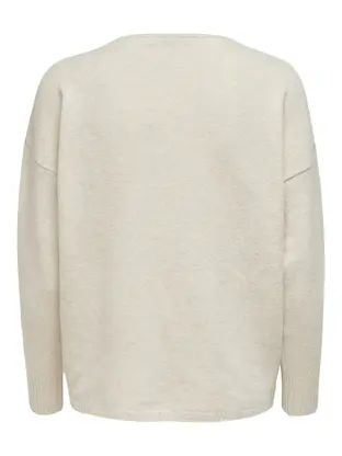 ONLY ONLRICA LIFE L/S V-NECK PULLO KNT N