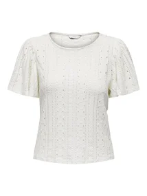 ONLY ONLRIVERSIDE S/S FLAIRED TOP JRS