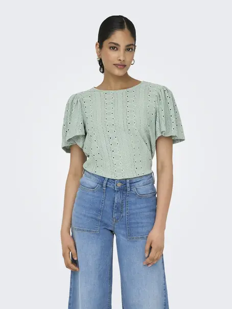 ONLY ONLRIVERSIDE S/S FLAIRED TOP JRS