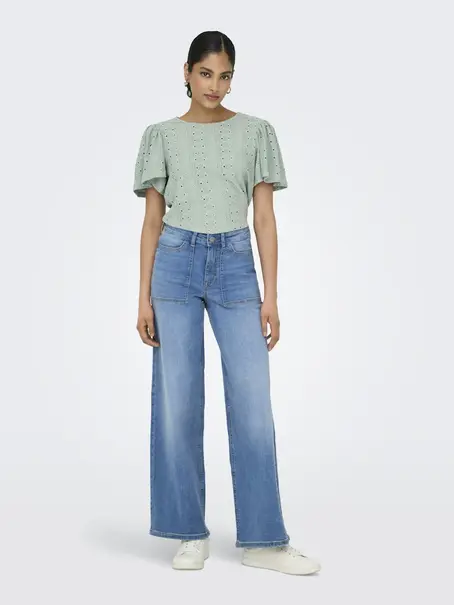 ONLY ONLRIVERSIDE S/S FLAIRED TOP JRS