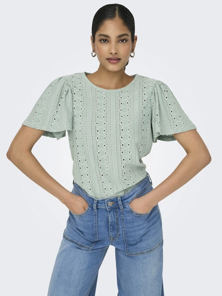 ONLY ONLRIVERSIDE S/S FLAIRED TOP JRS