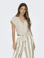 ONLY ONLSIESTA SS KNOT LIN BL SHIRT PNT