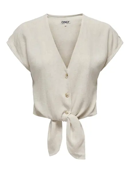 ONLY ONLSIESTA SS KNOT LIN BL SHIRT PNT