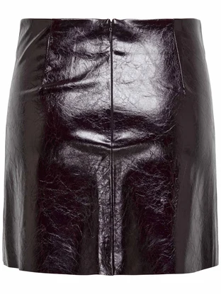 ONLY ONLSIKA GLAZ FAUXLEATHER SHORT SKIR