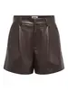ONLY ONLSMOOTH HW FAUX LEA SHORTS CC PNT
