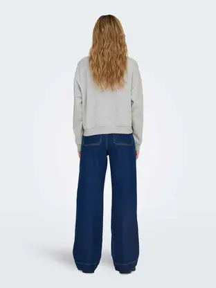 ONLY ONLSWEAT LIFE L/S CREW O.SIZE STATE