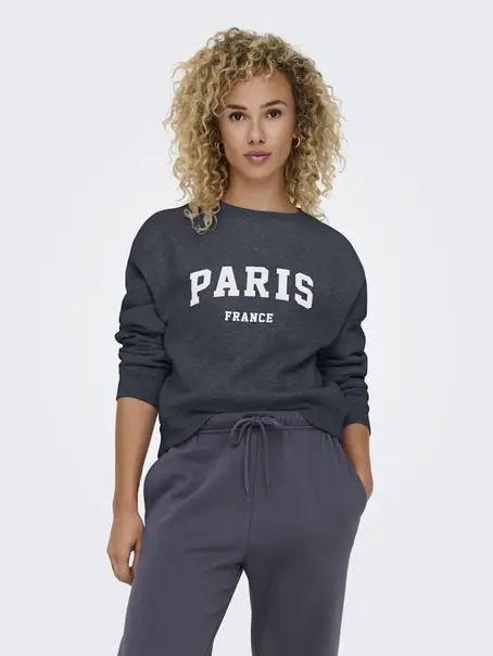 ONLY ONLSWEAT LIFE L/S CREW O.SIZE STATE