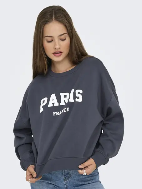ONLY ONLSWEAT LIFE L/S CREW O.SIZE STATE