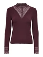 ONLY ONLTILDE L/S HIGH NECK LACE TOP JRS