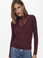 ONLY ONLTILDE L/S HIGH NECK LACE TOP JRS