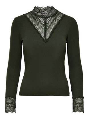 ONLY ONLTILDE L/S HIGH NECK LACE TOP JRS