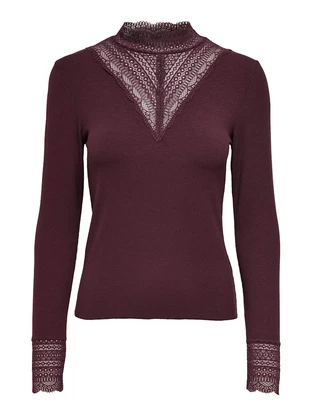 ONLY ONLTILDE L/S HIGH NECK LACE TOP JRS