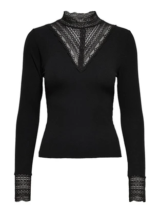 ONLY ONLTILDE L/S HIGH NECK LACE TOP JRS