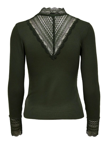 ONLY ONLTILDE L/S HIGH NECK LACE TOP JRS