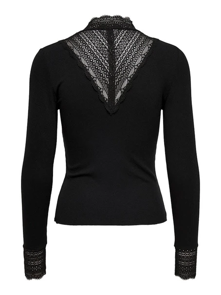 ONLY ONLTILDE L/S HIGH NECK LACE TOP JRS