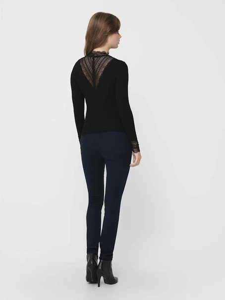 ONLY ONLTILDE L/S HIGH NECK LACE TOP JRS